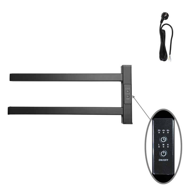 Полотенцесушитель электрический Маргроид Cook 1840-1081-9005R 19.5х40.5 R, черный матовый