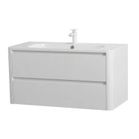 Тумба с раковиной Cezares Relax 100 bianco lucido, раковина Cezares CZR-1000/480-LV-MR-NV