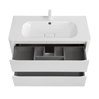Тумба с раковиной Cezares Relax 100 bianco lucido, раковина Cezares CZR-1000/480-LV-MR-NV
