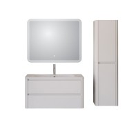 Тумба с раковиной Cezares Relax 100 bianco lucido, раковина Cezares CZR-1000/480-LV-MR-NV