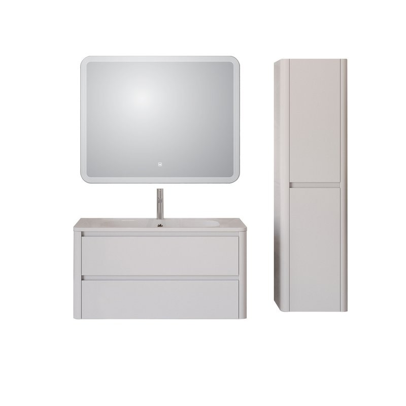 Тумба с раковиной Cezares Relax 100 bianco lucido, раковина Cezares CZR-1000/480-LV-MR-NV