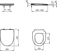 Унитаз подвесной Ideal Standard I.life A T471601 с крышкой R008501
