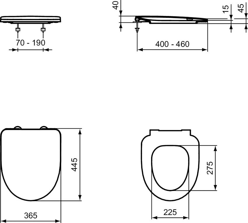 Унитаз подвесной Ideal Standard I.life A T471601 с крышкой R008501