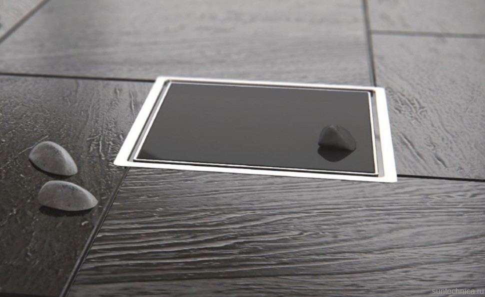 Душевой трап Pestan Confluo Standard Black Glass 1, 15x15
