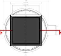 Душевой трап Pestan Confluo Standard Black Glass 1, 15x15