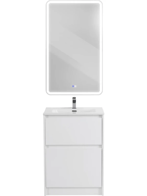 Мебель для ванной комнаты BelBagno Kraft 60 напольная, bianco opaco, раковина BB600ETL