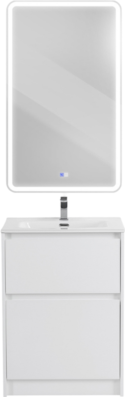Мебель для ванной комнаты BelBagno Kraft 60 напольная, bianco opaco, раковина BB600ETL