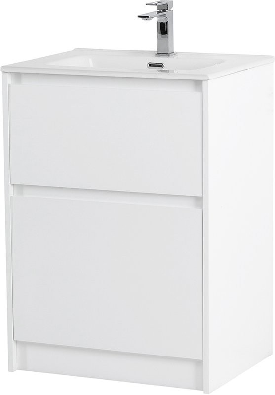Мебель для ванной комнаты BelBagno Kraft 60 напольная, bianco opaco, раковина BB600ETL