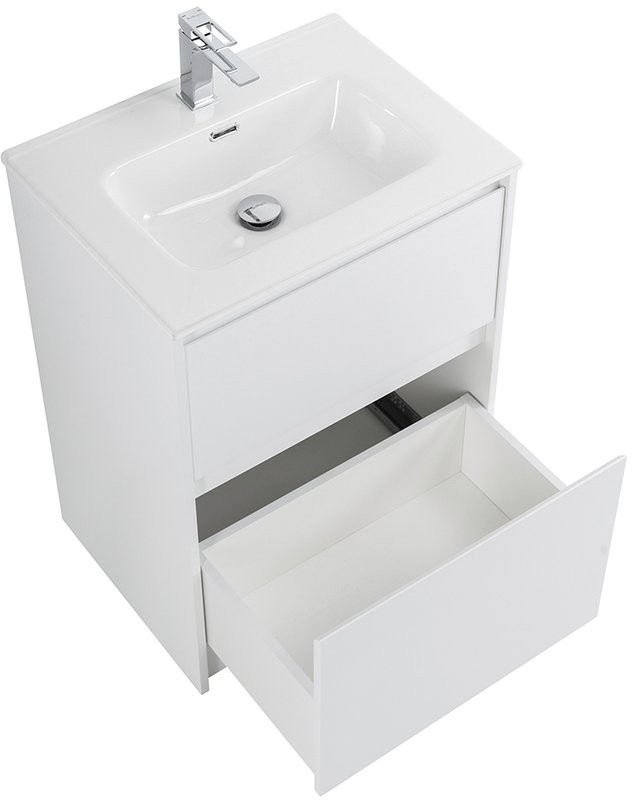 Мебель для ванной комнаты BelBagno Kraft 60 напольная, bianco opaco, раковина BB600ETL