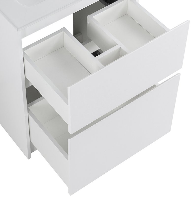 Мебель для ванной комнаты BelBagno Kraft 60 напольная, bianco opaco, раковина BB600ETL