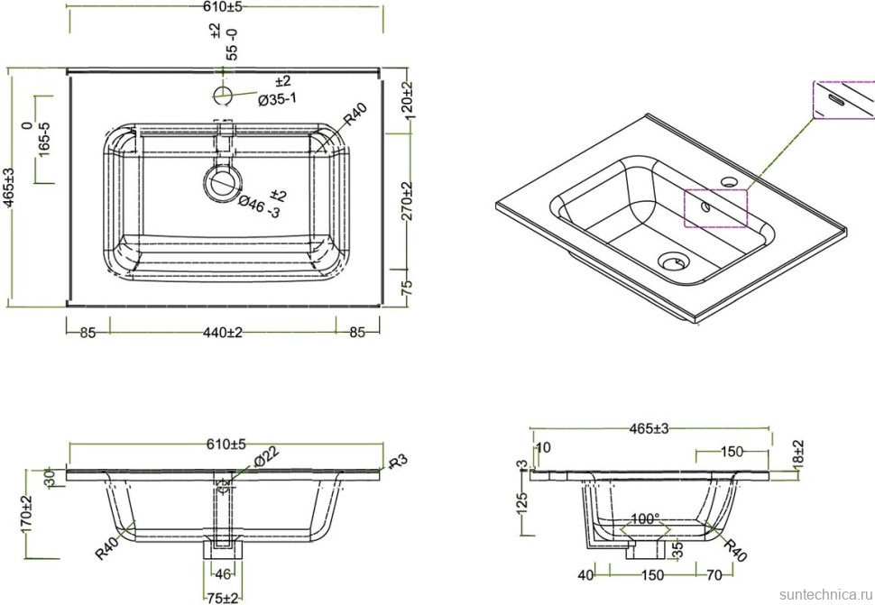 Мебель для ванной комнаты BelBagno Kraft 60 напольная, bianco opaco, раковина BB600ETL