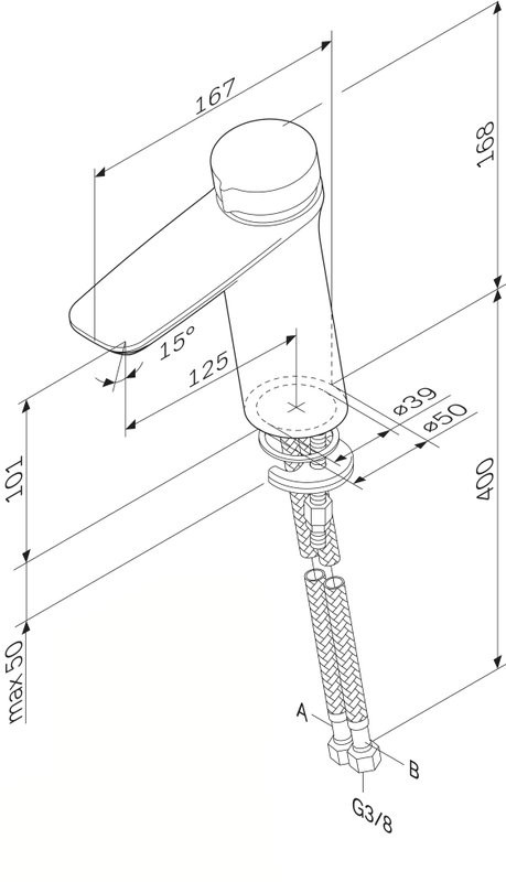 Смеситель для раковины AM.PM Inspire V2.0 F50A02500 TouchReel