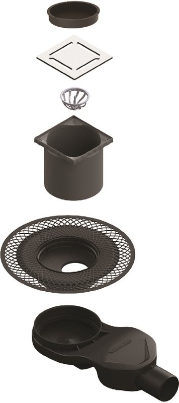 Душевой трап Berges Platz Norma 090158, 10x10 см