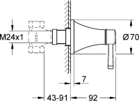 Вентиль Grohe Grandera 19944000, хром Вентиль Grohe Grandera 19944000, хром