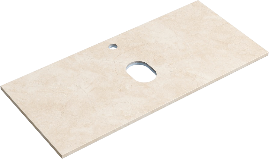 Тумба под раковину со столешницей Sancos Snob T 100 beige soft, столешница бежевая, с отв. под смеситель