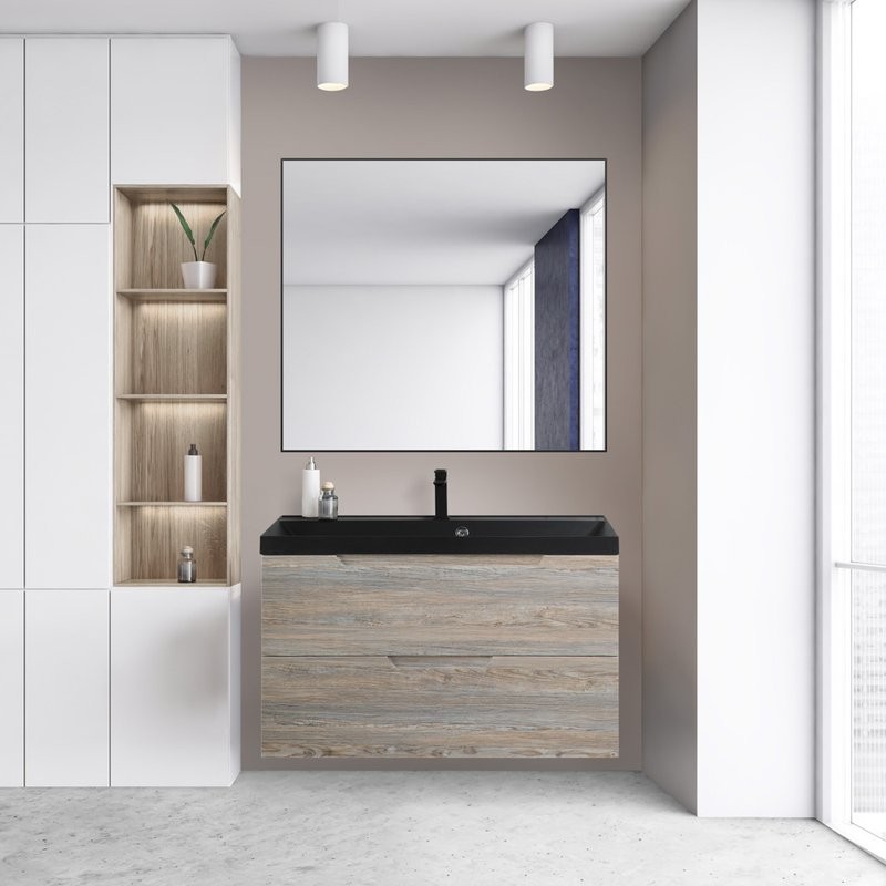 Тумба под раковину BelBagno Vittoria 100 подвесная, pino