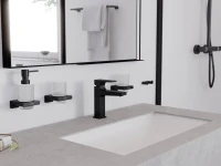 Крючок Hansgrohe AddStoris 41755670 двойной, матовый черный Крючок Hansgrohe AddStoris 41755670 двойной, матовый черный
