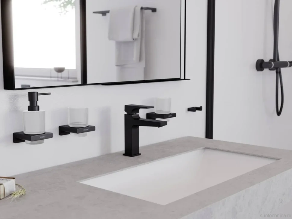 Крючок Hansgrohe AddStoris 41755670 двойной, матовый черный