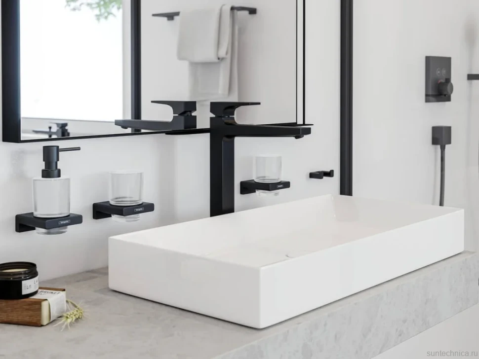 Крючок Hansgrohe AddStoris 41755670 двойной, матовый черный