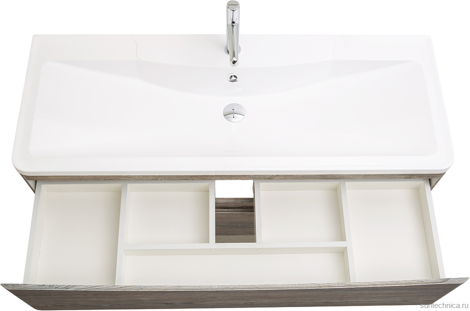 Тумба с раковиной BelBagno Acqua 120 подвесная, pino scania, белая глянцевая раковина