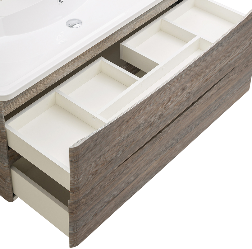 Тумба с раковиной BelBagno Acqua 120 подвесная, pino scania, белая глянцевая раковина