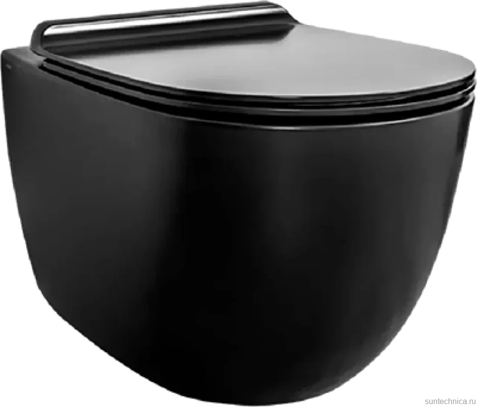 Унитаз подвесной Simas Vignoni VI 18 nero безободковый, с микролифтом, черный