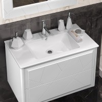 Тумба с раковиной Opadiris Луиджи 90 белая матовая