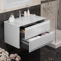 Тумба с раковиной Opadiris Луиджи 90 белая матовая