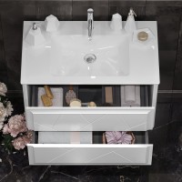 Тумба с раковиной Opadiris Луиджи 90 белая матовая