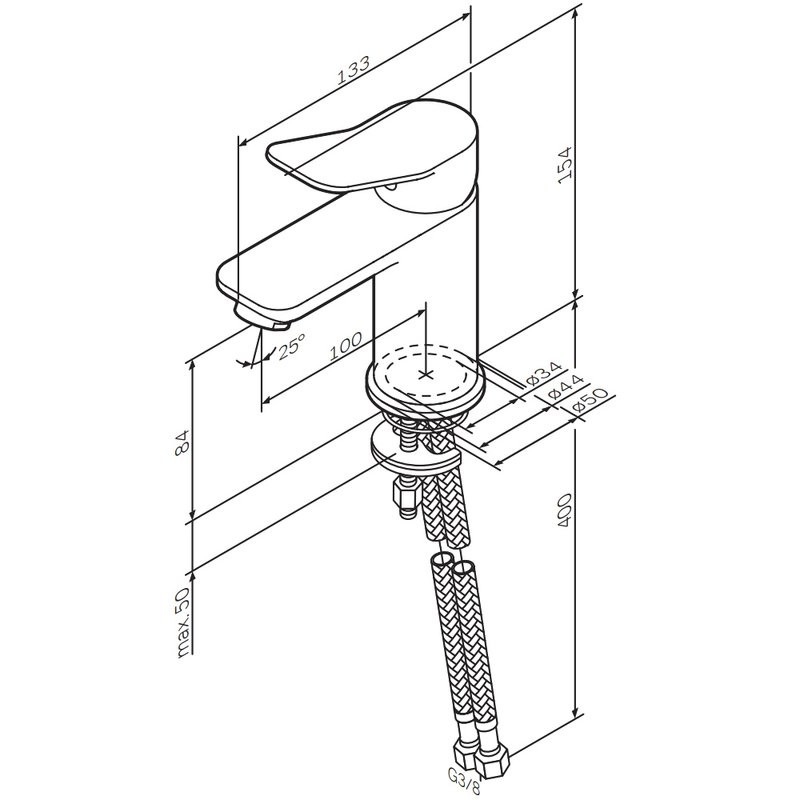 Смеситель для раковины AM.PM X-Joy F85A02122 черный