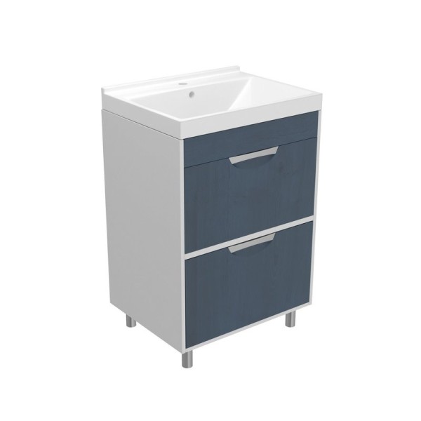 Тумба д/ванной "Байкал-60" под раковину Fest-60 (Sanita Lux) (ПВХ)