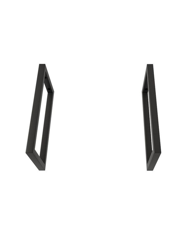 Столешница с раковиной Teymi Helmi 70 дуб кашмир, раковина Solli 61,  с черными кронштейнами