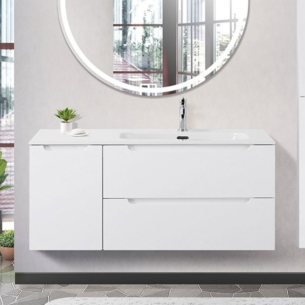 Тумба с раковиной BelBagno Etna 120 R 2 ящика. дверца, bianco lucido
