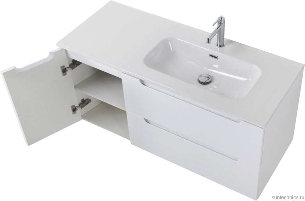 Тумба с раковиной BelBagno Etna 120 R 2 ящика. дверца, bianco lucido