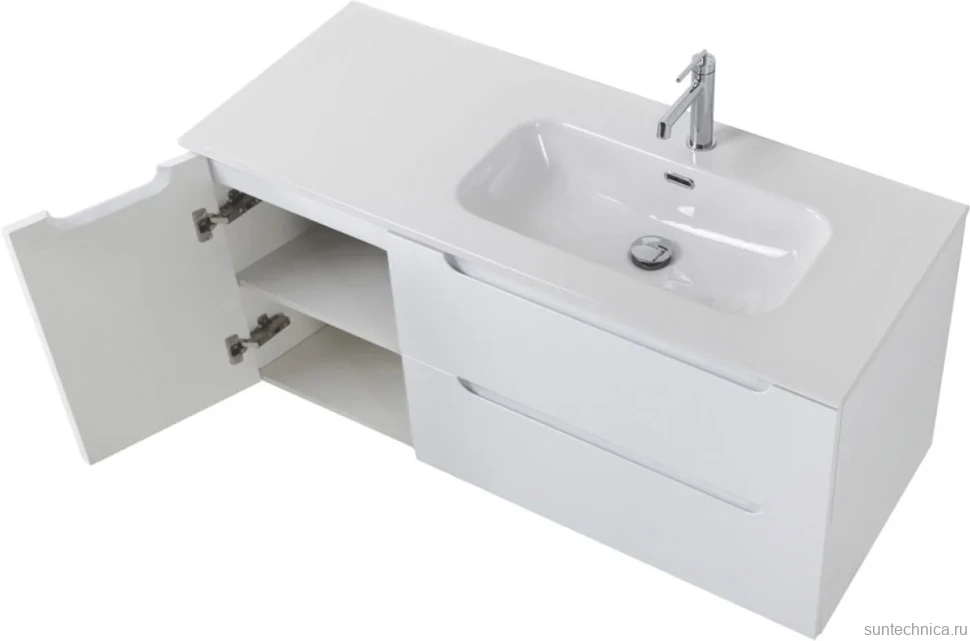 Тумба с раковиной BelBagno Etna 120 R 2 ящика. дверца, bianco lucido