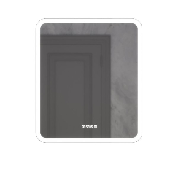 Зеркало MIXLINE "Стив-3" 600*700 (ШВ) сенсорный выключатель, часы + подогрев