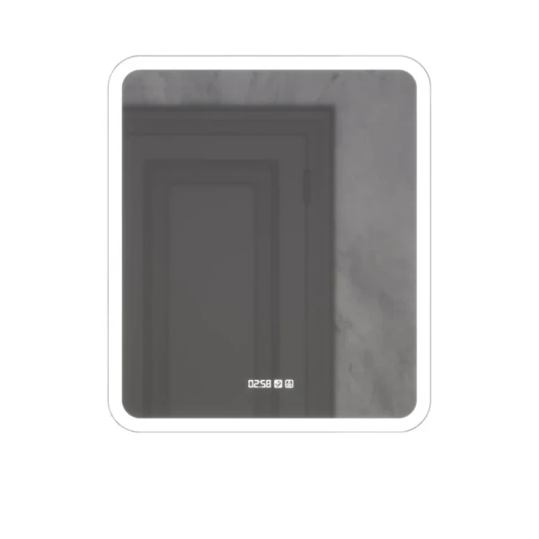 Зеркало MIXLINE "Стив-3" 600*700 (ШВ) сенсорный выключатель, часы + подогрев