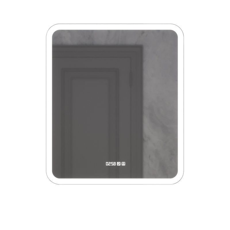 Зеркало MIXLINE "Стив-3" 600*700 (ШВ) сенсорный выключатель, часы + подогрев