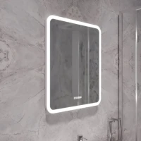 Зеркало MIXLINE "Стив-3" 600*700 (ШВ) сенсорный выключатель, часы + подогрев Зеркало MIXLINE "Стив-3" 600*700 (ШВ) сенсорный выключатель, часы + подогрев