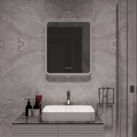 Зеркало MIXLINE "Стив-3" 600*700 (ШВ) сенсорный выключатель, часы + подогрев