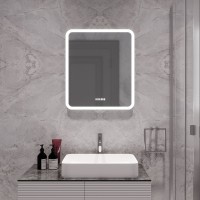 Зеркало MIXLINE "Стив-3" 600*700 (ШВ) сенсорный выключатель, часы + подогрев