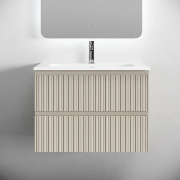 Тумба с раковиной Sancos Snob T 70 подвесная, beige soft, раковина CN7031