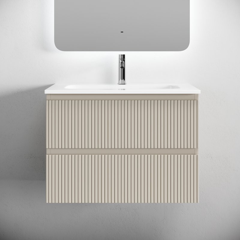 Тумба с раковиной Sancos Snob T 70 подвесная, beige soft, раковина CN7031