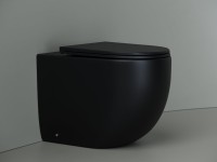 Унитаз приставной напольный Ceramicanova Metropol CN4004MB чёрный матовый