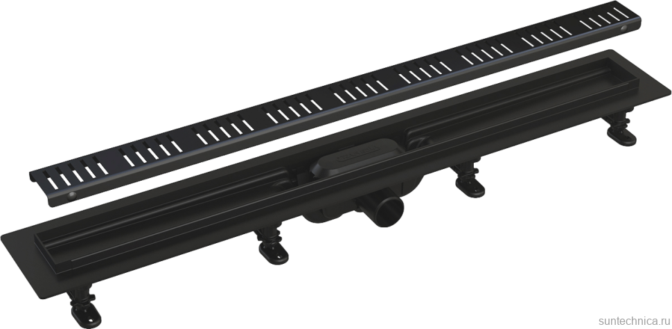 Душевой трап (лоток) AlcaPlast APZ19 APZ19BLACK-950 с решеткой и опорами