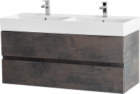Мебель для ванной комнаты Cezares Molveno 46 120 ossido, с раковиной Cezares CZR-MIL-120-2-LVB