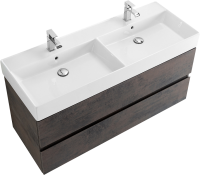 Мебель для ванной комнаты Cezares Molveno 46 120 ossido, с раковиной Cezares CZR-MIL-120-2-LVB