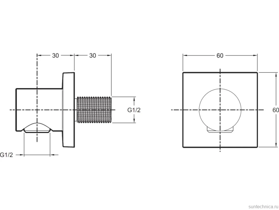 Шланговое подключение Jacob Delafon Modulo E8467-CP