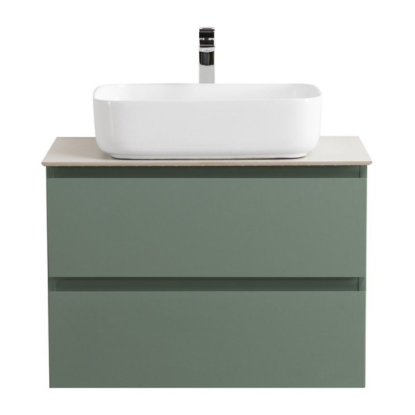 Тумба под раковину со столешницей BelBagno Kraft 70 подвесная, матовая еловая, столешница kep-70-bo