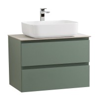 Тумба под раковину со столешницей BelBagno Kraft 70 подвесная, матовая еловая, столешница kep-70-bo